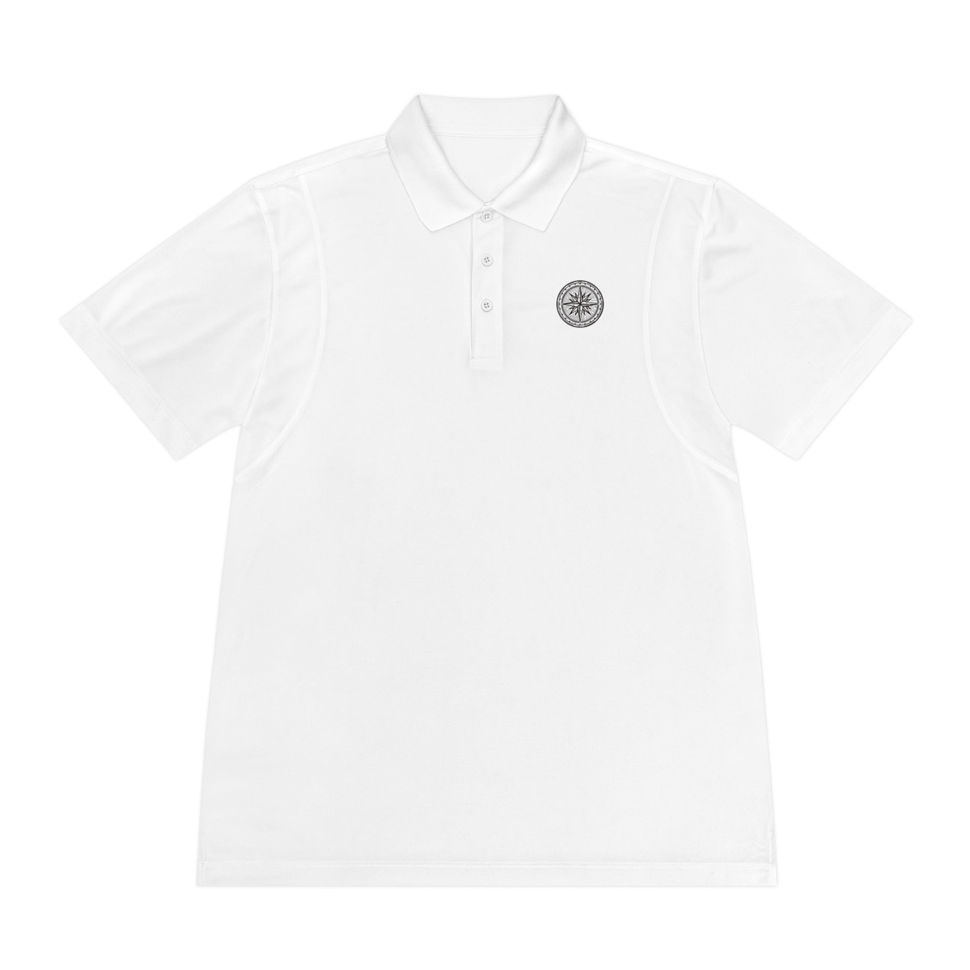 Stylish Men's Sport Polo Shirt with Compass Design, Athletic Wear, Casual Outing, Golf, Outdoor Activities, Gift for Him